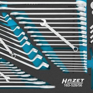 HAZET Schraubenschlüssel-Satz 163-528/56 – 56-teilig, Außen-Sechskant & Außen-Doppel-Sechskant, HAZET-Safety-Insert-System
