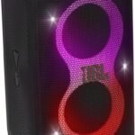 JBL PartyBox Club 120 – Tragbarer Bluetooth Party-Lautsprecher mit Lichtshow, 160W Pro Sound & 12h Akku (Schwarz)